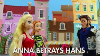 Anna Betrays Hans & Evil Cousin Asle with Frozen Elsa. DisneyToysFan