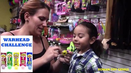WARHEAD CANDY CHALLENGE Video Response to Ryan ToysReview-Disney Junior WORLD BIGGEST SURP