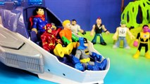 Imaginext Flash Superman Batman Flash Cyborg & Aquaman Try To Stop Injustice League Tryouts