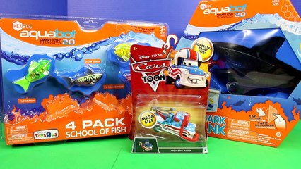 Disney Pixar Cars Toons Mater Swims with Fish & Sharks Hexbug Auquabot 2.0 Lightning McQueen