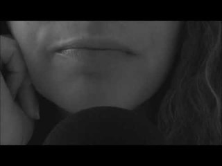 ASMR Up-Close Inaudible/Unintelligible/Gibberish Whispering In Black And White