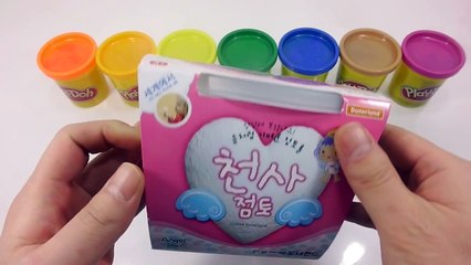 How To Make Play Doh Angel Clay Rainbow Colours My Finger Learn the Recipe DIY 천사 점�