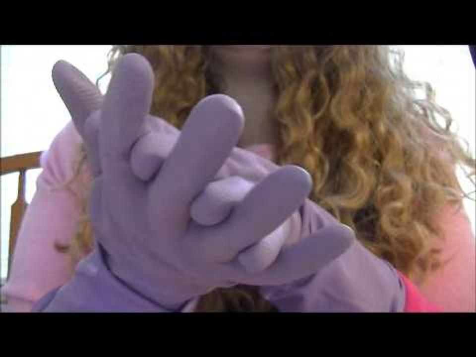 ASMR Sounds With Purple Rubber Gloves + Touching The Camera
