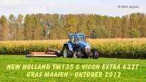 New Holland TM135 & Vicon Extra 632T gras maaien