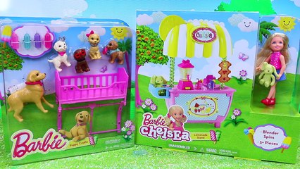 Barbie Puppy Cradle & New 2015 Chelsea Lemonade Stand with Frozen Kids & Elsa DisneyCarToy