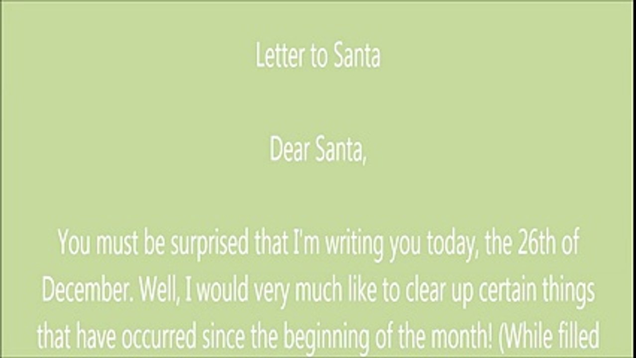 Letter to Santa Joke