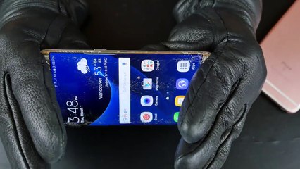 Samsung Galaxy S7 Edge Bend Test vs iPhone 6S Plus!