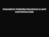 Download Geography for Cambridge International as and A Level Revision Guide  Read Online