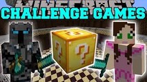 PAT AND JEN PopularMMOs Minecraft: PAT VS JEN CHALLENGE GAMES - Lucky Block Mod