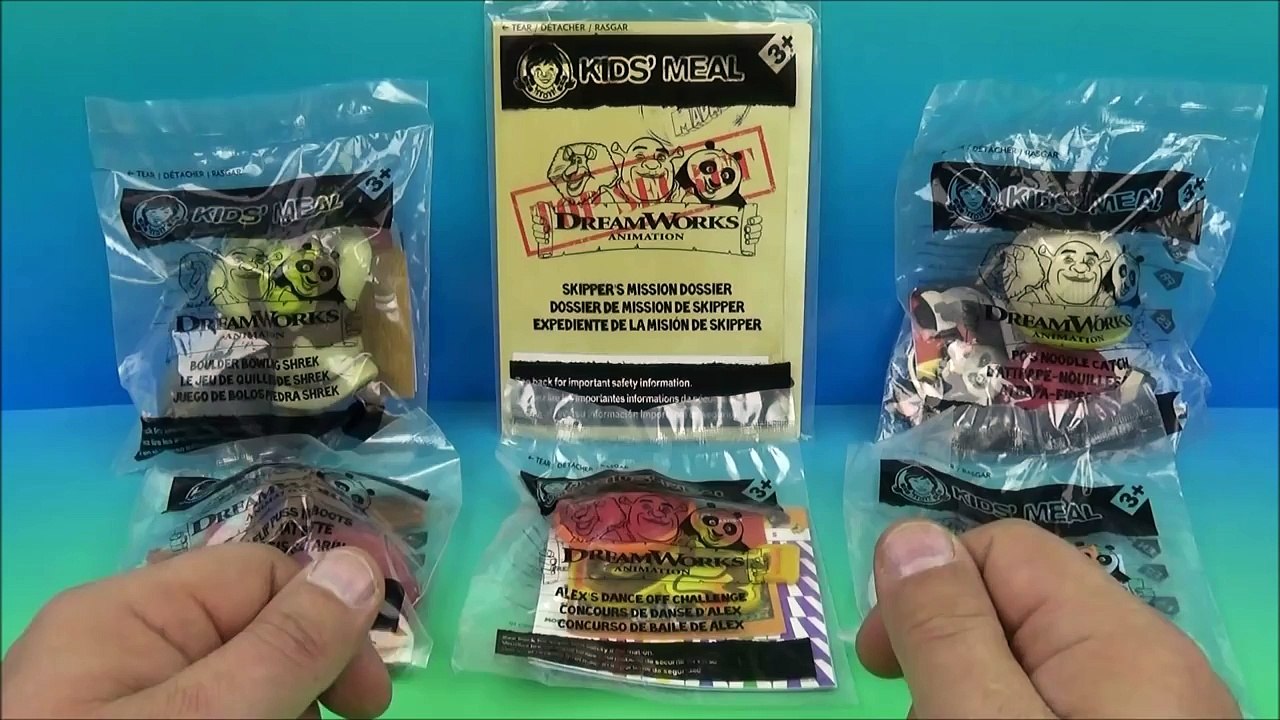 2014 DREAMWORKS ANIMATION SET OF 6 WENDYS KIDS MEAL MOVIE TOYS VIDEO REVIEW