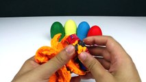 LEARN COLORS for Children w/ Play Doh Surprise Eggs Angry Birds Cars 2 Batman McQueen Toys Playdough