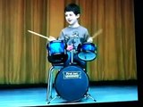 Leo performs Scooby Doo theme song on drums