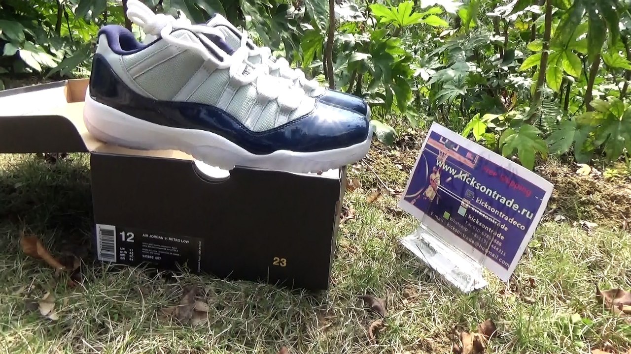 Authentic Air Jordan 11 Low  Georgetown Review from www.kicksontrade.ru