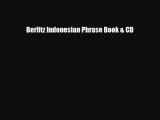 PDF Berlitz Indonesian Phrase Book & CD PDF Book Free