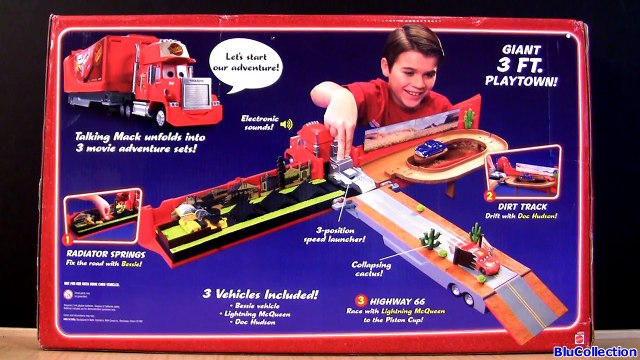 Cars 2 Mega Mack Playtown playset with Bessie & Talking Doc Hudson Hornet Disney Pixar Mattel toys