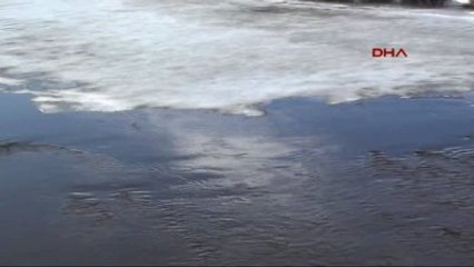 Ardahan-Havalar Isındı Kura Nehri'nin Buzları Çözülmeye Başladı