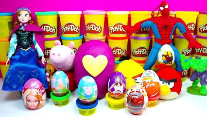 Télécharger la video: kinder surprise violetta peppa pig cars 2 kinder surprise eggs violetta 3 play doh mickey mouse disn