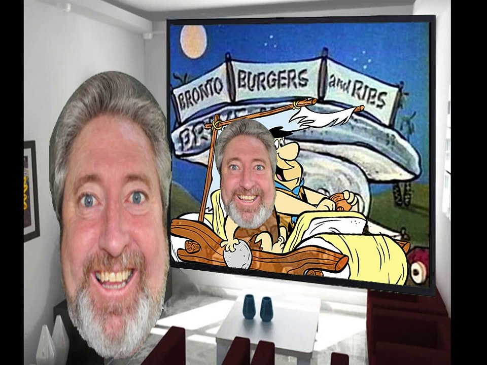 Rick visits the Flintstones and the Jetsons