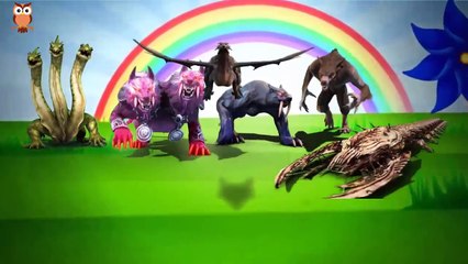 Daddy Finger Song 3D Dragon Monster Hydra Two Heads Cougar Jump Attack Werewolf Giant Cent
