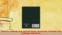 Download  Vehicle mileage log record book Business mileage log mileage log form PDF Free