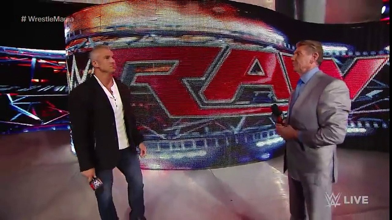 Mr. McMahon puts Shane McMahon in charge of Raw for the night  Raw, April 4, 2016