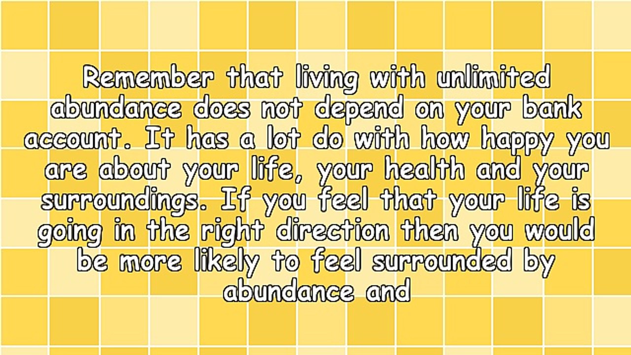 3 Tips For Living With Unlimited Abundance