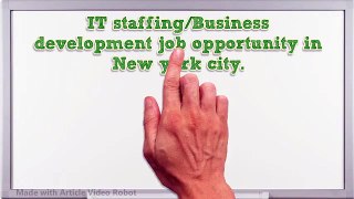 IT staffing/Business development job opportunity in New york city.