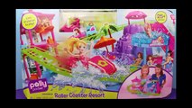 Polly Pocket Roller Coaster Resort DisneyCarToys & Disney Frozen Elsa and Anna Amusement Theme Park