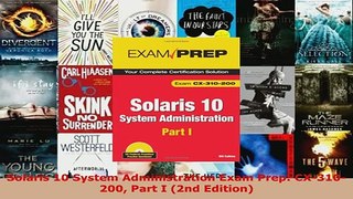 PDF  Solaris 10 System Administration Exam Prep CX310200 Part I 2nd Edition Download Online