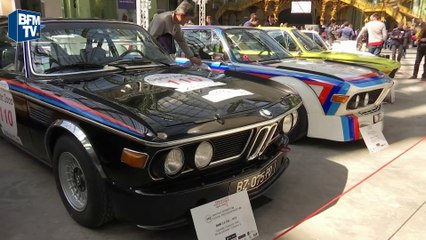 Les voitures du Tour auto exposée au Grand Palais avant le départ