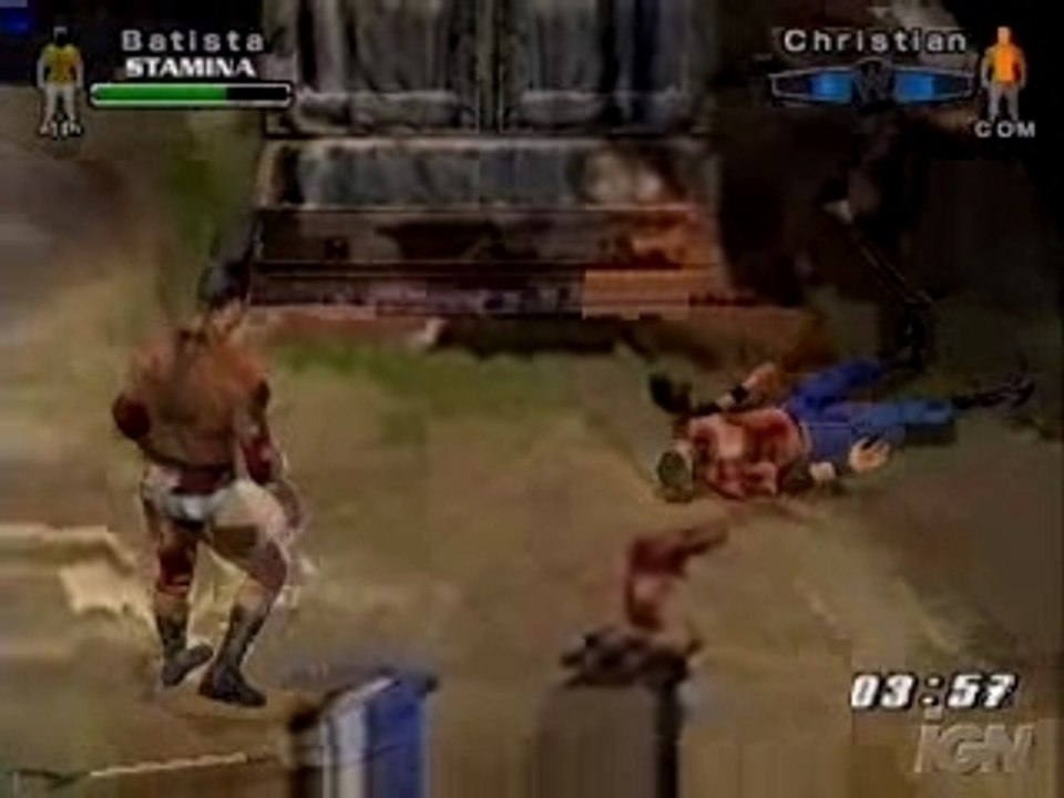 Batista vs christian on wwe smackdown vs raw 2006 for ps2(2)