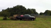 Donuts until failure in the Cummins powered Chevy