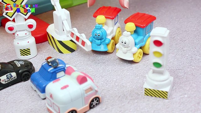 Мультик про железную дорогу и поезда. Паровозики и Робокары Поли и Эмбер. Мультики про машинки