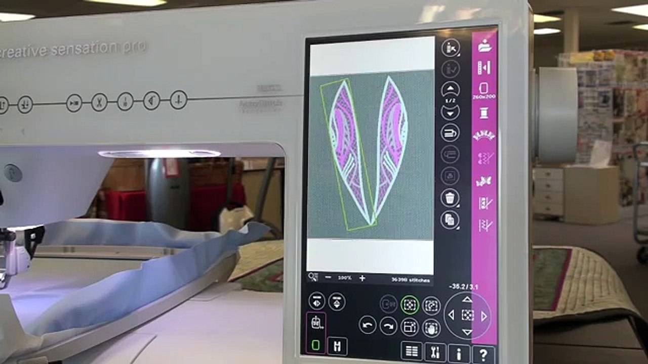 Pfaff Creative Sensation Pro, class 2 embroidery 166