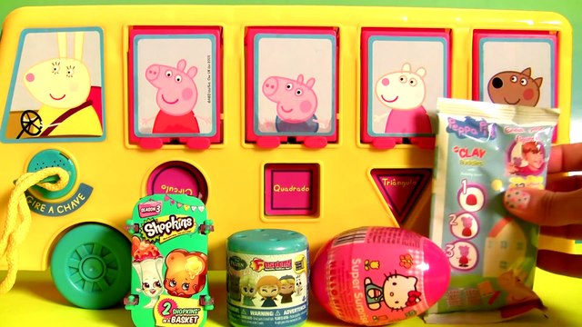 Play Doh Peppa Pig School Bus Pop-up Surprise - Ônibus Escolar Levando Pig George pra Escola