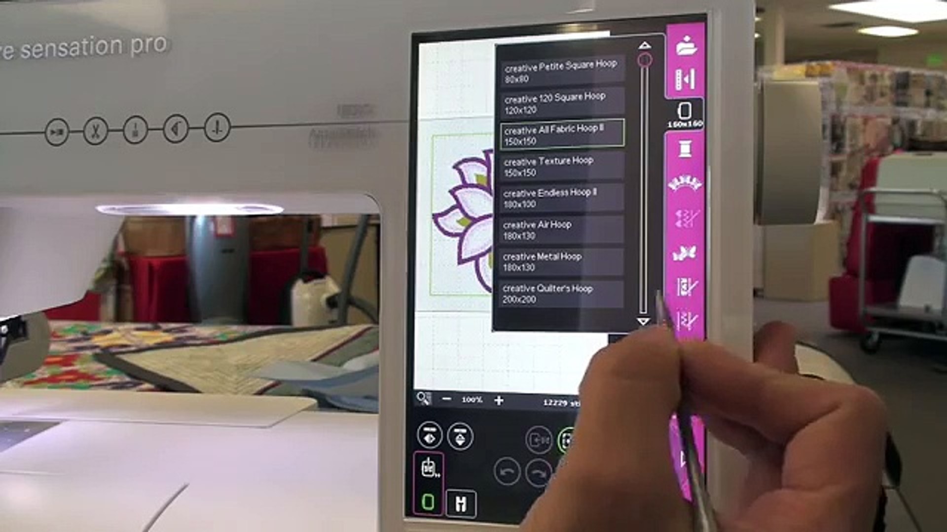 ⁣Pfaff Creative Sensation Pro, class 2 embroidery 216