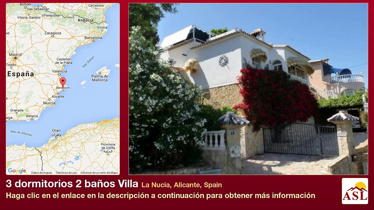 3 dormitorios 2 baños Villa se Vende en La Nucia, Alicante, Spain