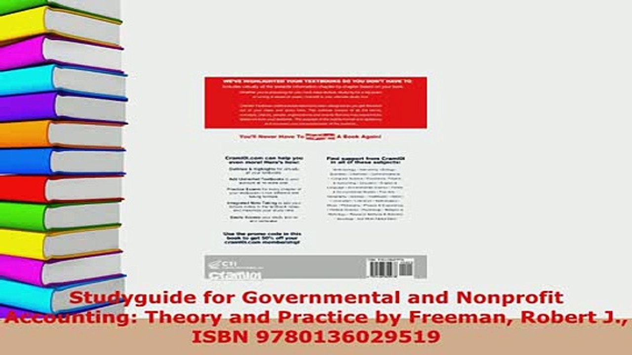 PDF  Studyguide for Governmental and Nonprofit Accounting Theory and Practice by Freeman Ebook