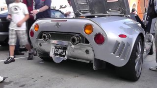 Spyker C8 Aileron Spyder Start Up and Revs- Houston Coffee and Cars Jan. 2012 [HD]