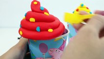 Peppa Pig Ice Cream Surprise Toys Play Doh Rainbow Ice Cream Juguetes de Peppa Pig Toy Videos Part 4
