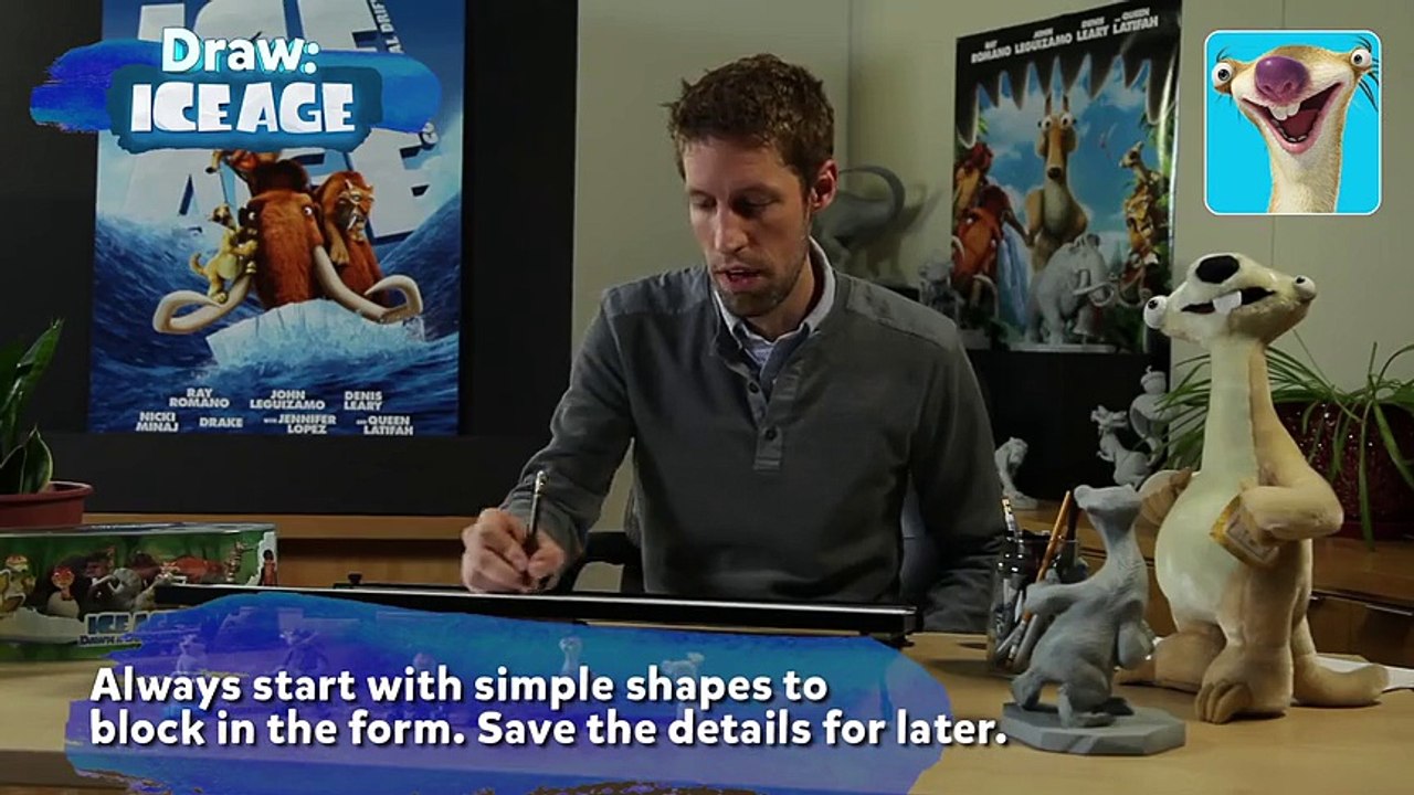 Ice Age Collision Course: How to Draw Sid