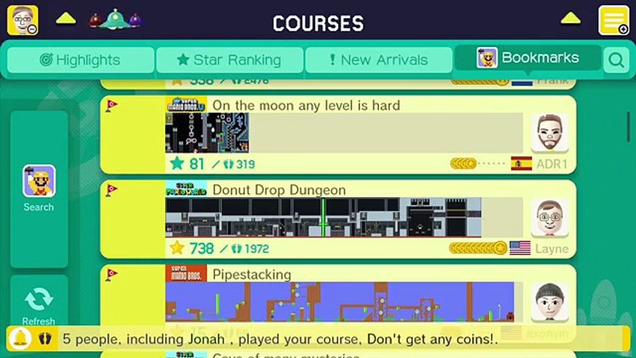 Super Mario Maker creative levels( 70