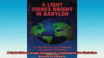 EBOOK ONLINE  A Light Shines Bright in Babylon A Handbook for Christian Business Owners  DOWNLOAD ONLINE