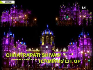 Mumbai CST illuminated to mark World Heritage Day