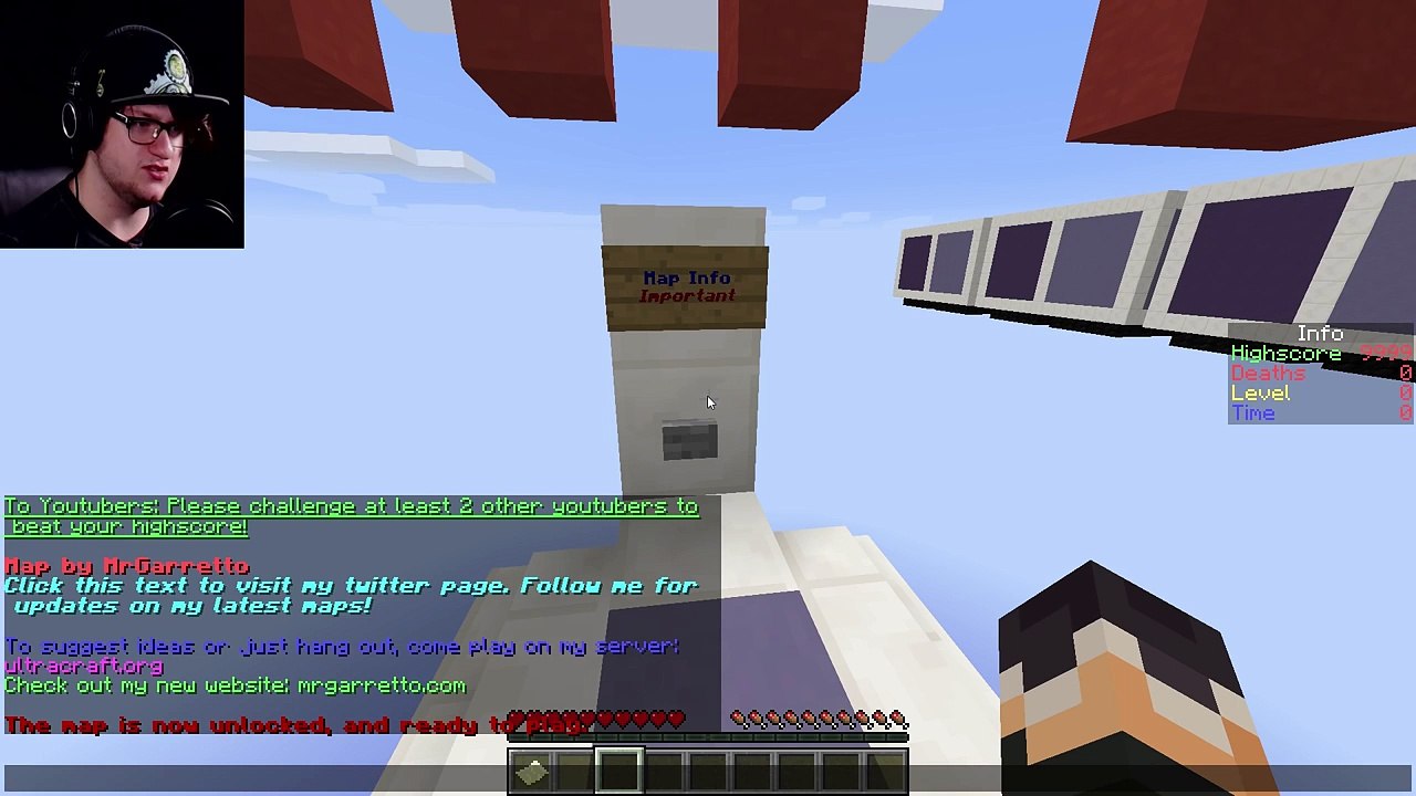 OVERWHELMING MEGA RAGE! | Minecraft Mini Game HOLOGRAM PARKOUR! /w Facecam