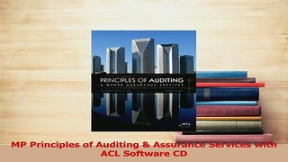 Read  MP Principles of Auditing  Assurance Services with ACL Software CD Ebook Online