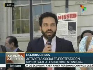 Denuncian hondureños en Washington que en su país no se respetan DDHH