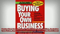 READ book  Buying Your Own Business Identifying Opportunities Analyzing True Value Negotiating the  DOWNLOAD ONLINE