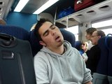 Falling asleep on a train...
