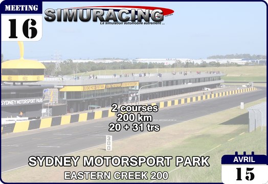 Tour de piste à Eastern Creek en Holden Commodore V8 Supercars sur Rfactor 1